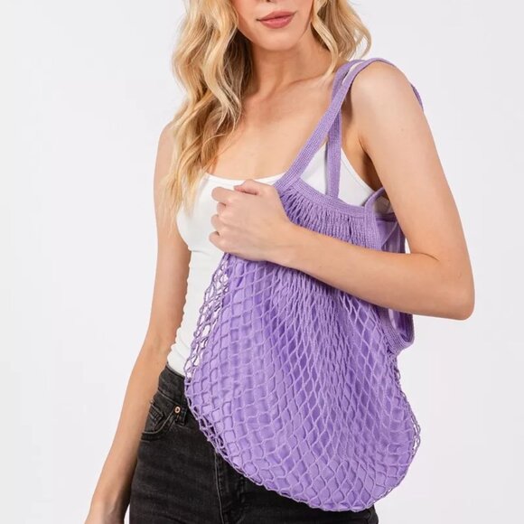 Fame Netted Beach Bag - Picture 1 of 4